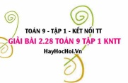 Bài 2.28 Toán 9 tập 1 SGK Kết nối tri thức